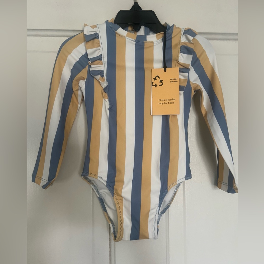 Striped Kids Swim One Piece